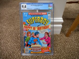 Superboy 1 Cgc 9.  4 Adventures Of Dc 1980 Nm White Pgs 16th Birthday Tv