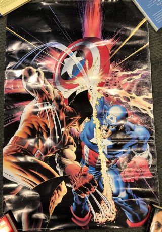 3 Piece X - Men Jim Lee / Captain America Wolverine Mike Zeck Posters 4