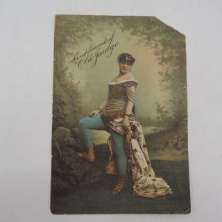 Old Judge Cigarettes Woman In Bodice Goodwin Vict Card C1880s