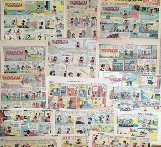 40 Nancy Sunday Comic Strips By Ernie Bushmiller 1954 - 1960 - Fritzi Ritz,  Sluggo