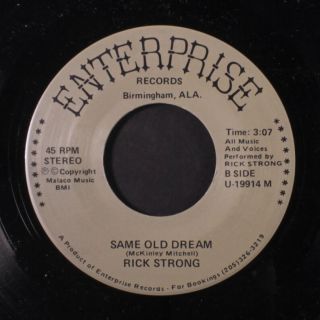 Rick Strong: Let Me Be The One Who Love You Tonight 45 Hear (alabama Modern So