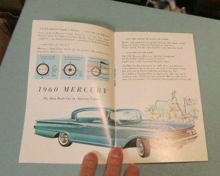 1960 Mercury Automobile Brochure Montcair Park Lane Monterey Color Graphics 16pg 2