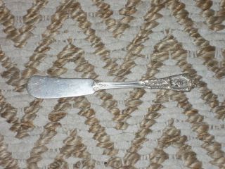 Wallace Sterling Flatware Silverware Rose Point Solid Butter Knife,  5 1/2 Inches