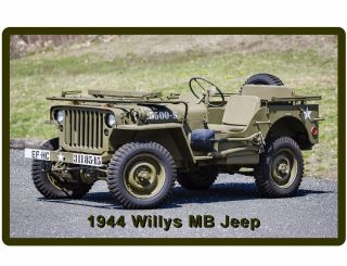 1944 Willys Jeep Us Army Wwii Auto Refrigerator / Tool Box Magnet