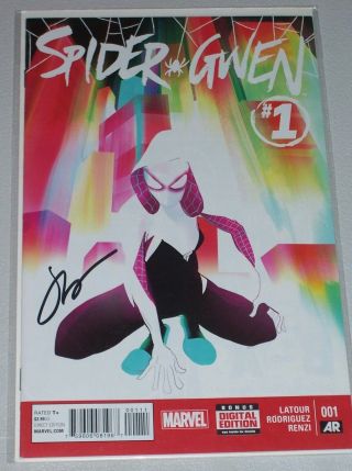 Spider - Gwen 1 Vol.  1 (2015) Signed By Writer Jason Latour Nm