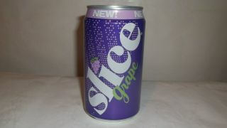Slice Grape Soda [bottom Opened] Soda Pop Can Nashville Tn.  5 - 30 - 94 On Bottm