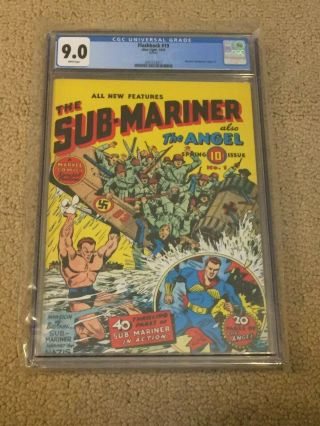 Flashback 19 Cgc 9.  0 White Pages (reprints Sub - Mariner Comics 1 From 1940)