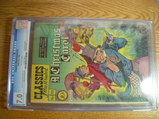 Classics Illustrated 53 Cgc 7.  0 A Christmas Carol And Only