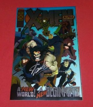 X - Men Alpha 1 Nm,  9.  6 Signed Stan Lee 1st App Dark Beast Wraparound Cover L@@k