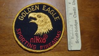 Vintage Golden Eagle Nikko Sporting Firearms Hunting Patch 1950 
