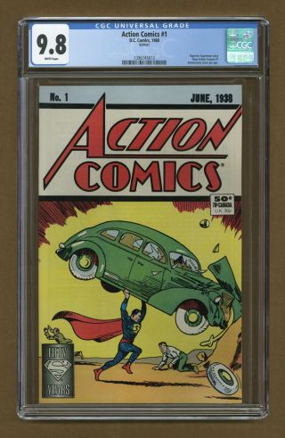 Action Comics (dc) 1 Reprints 1.  1988.  Direct Cgc 9.  8 1396745013