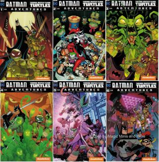 BATMAN TEENAGE MUTANT NINJA TURTLES Adventures 1 2 3 4 5 6 Comic Set TMNT 1st 2