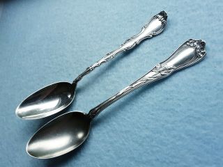 2 Antique Sterling Silver Gorham Tea Spoons In Two Differnent Patterns