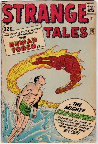Strange Tales 106 1963 4.  0 Vg Marvel Human Torch Sub - Mariner L@@k