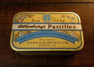 Vintage Allenburys Pastilles Tin Made In England 2