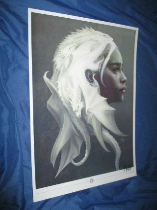 Game Of Thrones Signed/autograph Art Print By Stanley Artgerm Lau