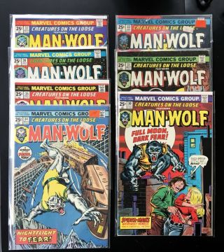 Creatures On The Loose 30,  31,  33,  34,  35,  36,  37 F/vf,  (1975 Marvel) Man - Wolf