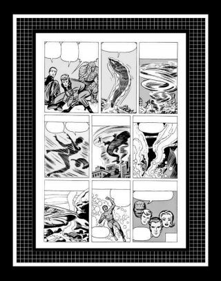 Jack Kirby Fantastic Four 4 Rare Production Art Pg 23 Monotone