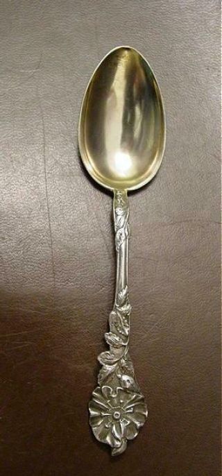 Lovely Cb&h Codding Sterling Spoon W/ Repousse Poppy Handle Ca 1900 25.  4 Grams