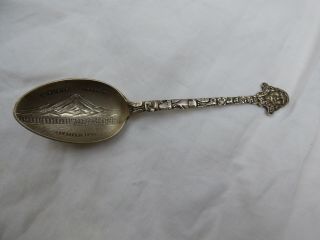 Vintage Sterling Silver Souvenir Spoon Chief Seattle,  Mt Rainier,  Totem Pole