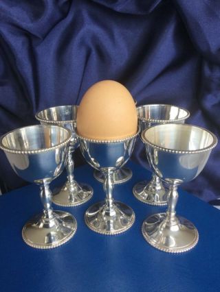 Silver Plated Set Of 6 Egg Cups