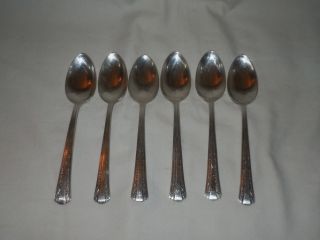 Wm Rogers Silver Plate Gracious Set Of 6 Teaspoons Tea Spoon