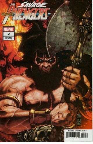 Marvel Comics Savage Avengers 2 First Printing 1:50 Variant In Hand