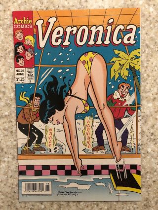 Veronica 28 Archie Comics 1993 Dan Decarlo Sexy Swimsuit Gga Cover Htf Hot