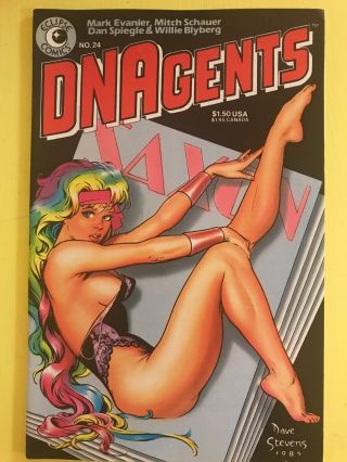 Dnagents 24 Eclipse 1985 Dave Stevens Final Issue Cover (rocketeer)