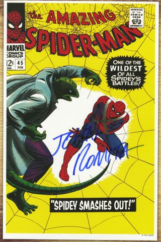 Spiderman 45 John Romita Signed Autographed Poster 2000 Lizard