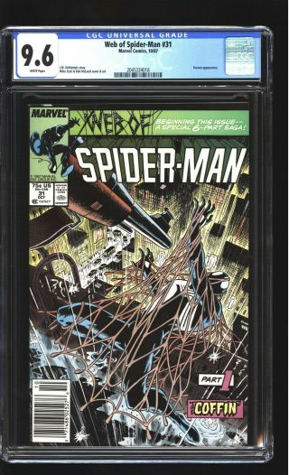 Web Of Spider - Man 31 Cgc 9.  6 Nm,  Kraven Appearance Mike Zeck Cover Marvel 1987