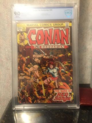 Conan The Barbarian (marvel) 24 1973 Cbcs 9.  0 Vf/nm First Red Sonja
