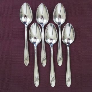 Oneida Queen Bess Ii Set Of 6 Teaspoons Silverplate Community Spoon Flatware