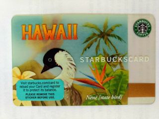 Rare Starbucks 2008 Hawaii - Nene State Bird - Gift Card Collectible No Value