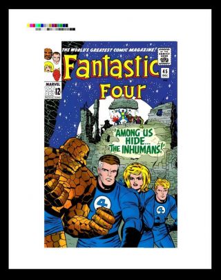 Jack Kirby Fantastic Four 45 Rare Production Art Cover