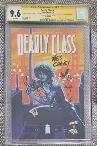 Deadly Class 1 Cbldf Variant Cgc 9.  6 - Signed By Cast X7 Signatures