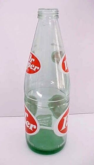 1970 ' s Dr Pepper BIG MOUTH ONE LITER 33.  8 FL OZ Glass Bottle Ex Cond. 2