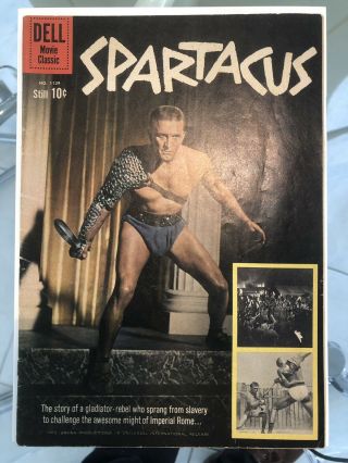 Spartacus 1960 Dell 10c Movie Comic Kirk Douglas Vf,