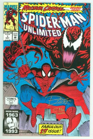 Spider - Man Unlimited 1 Signed Ron Lim Dynamic Forces Marvel 1993 Nm -