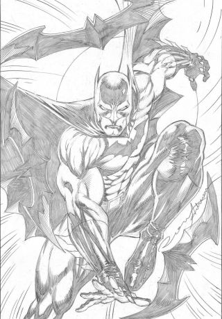 Batman (11 " X17 ") By Ron Adrian - Ed Benes Studio