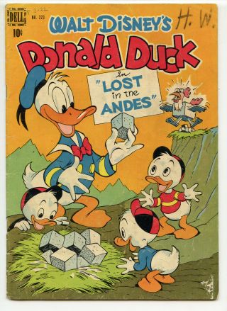 Jerry Weist Estate: Four Color Comics 223 Donald Duck Lost In The Andes 1949 Vg