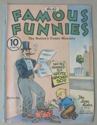 Famous Funnies 62 September 1939 Golden Age Comic Book Buck Rogers Chief Wahoo