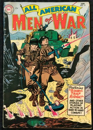 All American Men Of War 17 (jan. ,  1955) Dc 2.  5 - 3.  0 Comic Book 1st Frogman App