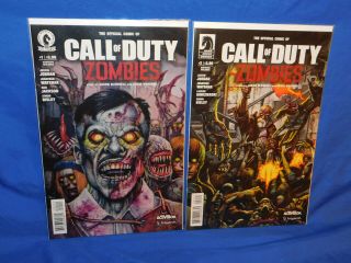 Dark Horse: Call Of Duty: Zombies (2016) 1 & 2 Connecting Cover Variant Nm -