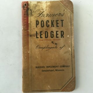 1948 - 1949 Farmers Pocket Ledger 32nd Ed.  Showing John Deere Diagrams Wi - Dealer