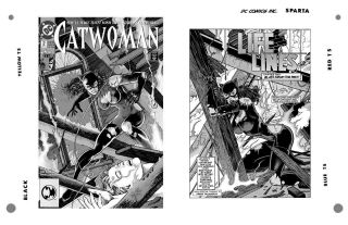 Jim Balent Catwoman 2 Cover And Pg 1 Rare Large Production Art