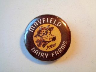 Vintage Mayfield Dairy Farms Button Pinback