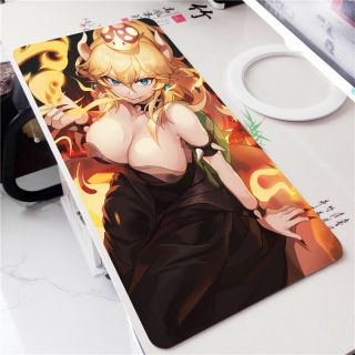 Mario Bowsette Anime Girl Mouse Pad Mat Keyboard Game Play Mat 70x40cm