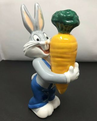Rare Large Bugs Bunny Carrot Salt & Pepper Shakers Looney Tunes Warner Bros