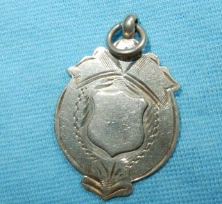 1937 Antique Sterling Silver Pocket Watch Fob Medal - 3.  7 Grams